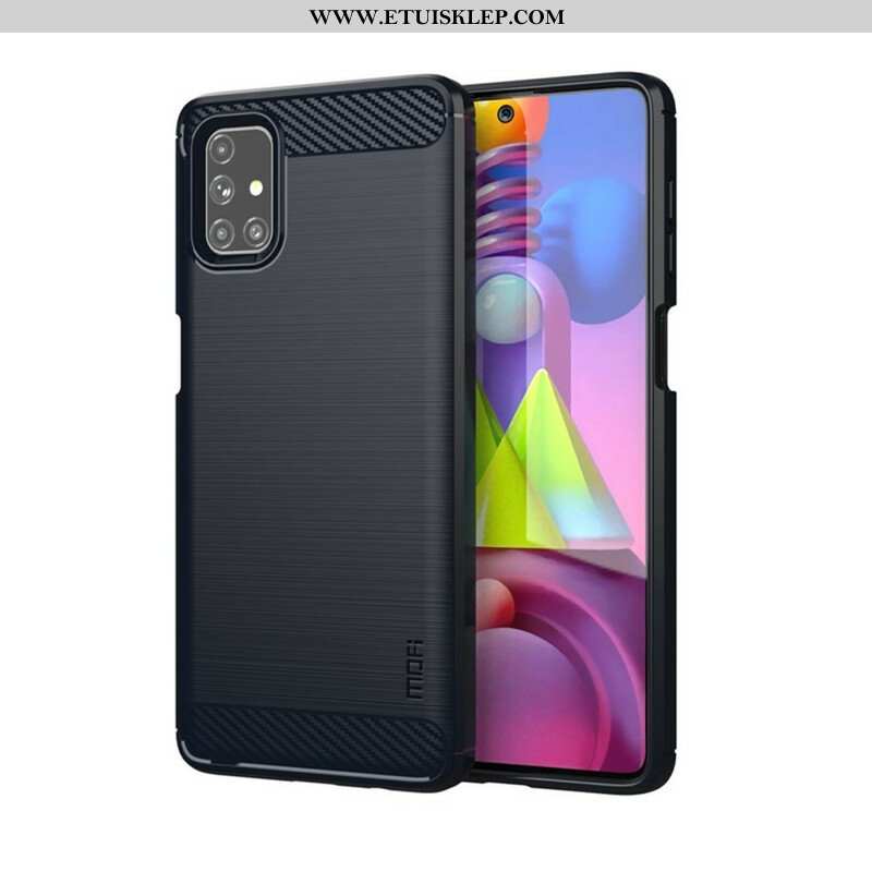 Etui do Samsung Galaxy M51 Szczotkowane Włókno Węglowe Mofi